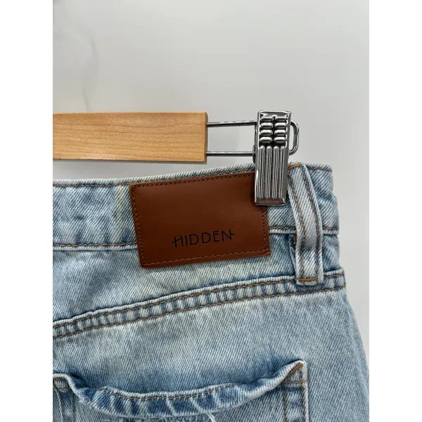 Hidden Jeans Women Light Wash Loose Fit Denim Jeans Size‎ 26 Distressed Cut Off - Image 6