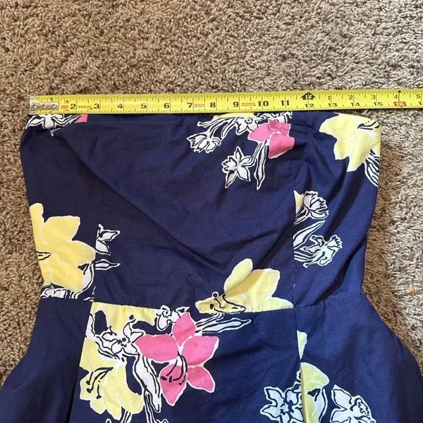 Lilly Pulitzer Strapless Fit Flare Dress Lady Loves Flowers Sz 10 Preppy Resort - Image 4