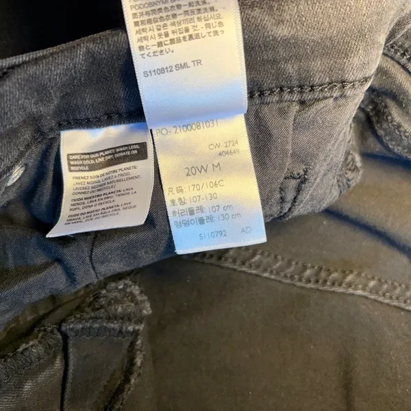 Levis Classic Straight‎ Leg Jeans Womens 20W M Black Denim Pants - Image 10