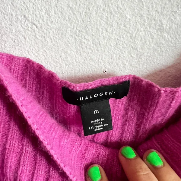 Halogen‎ Wool Sweater Puff Sleeve Coquette Soft Girl Pink Medium - Image 3