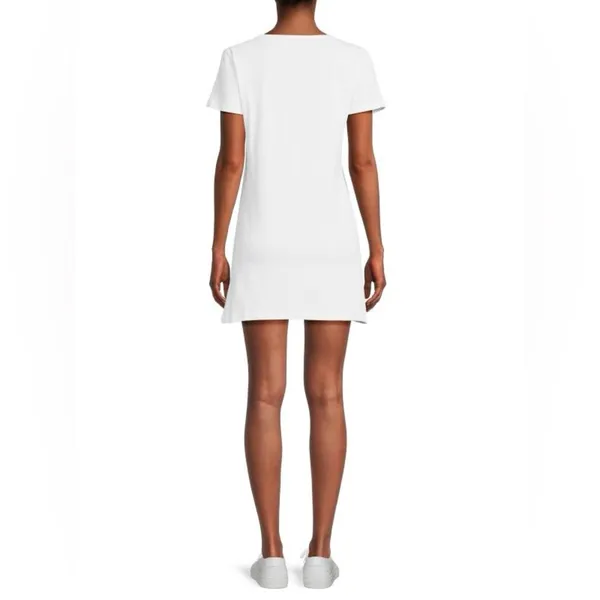 NWT Cavalli Class by Roberto Cavalli Logo T-Shirt Minidress White Size Medium - Image 2