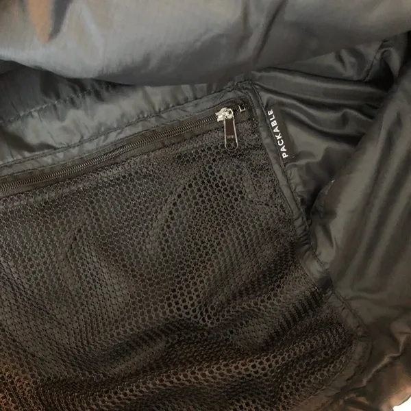 Columbia Womens Windbreaker Jacket Cinch Waist Packable Zip Pockets Black XL - Image 5