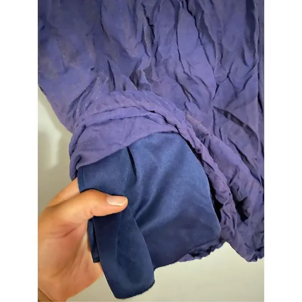 Lapogee Blue Pinkish Short Sleeve Slip Overlay With Tassel Size XL - Image 3