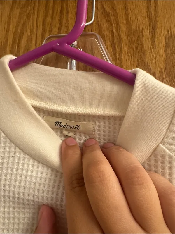 Madewell Cream Waffle Mock-Neck Pullover - Image 2