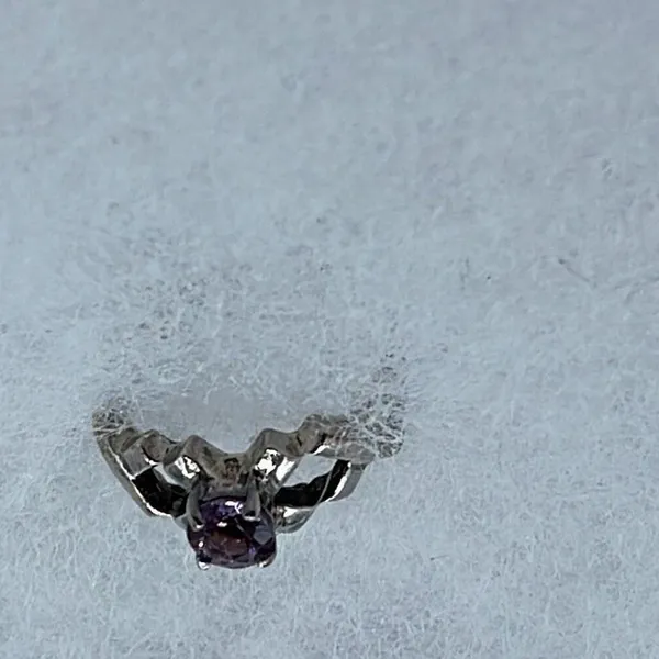 Sterling silver and Amethyst ring size 7 - Image 3