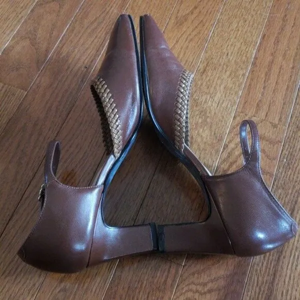 Andrew Geller Magic Heels Brown Ankle Strap Heels - Size 6 - Image 6
