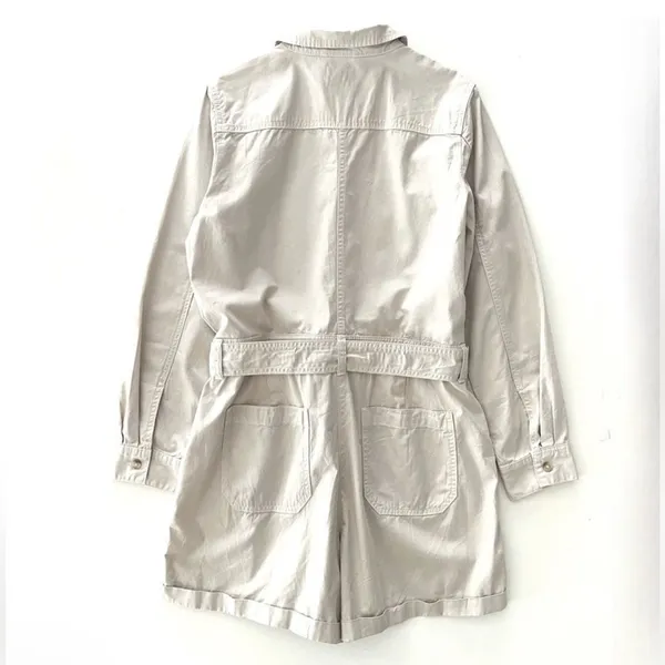 J. Crew Foundry Chino Short Coveralls Romper in Khaki Size 8 - Image 7