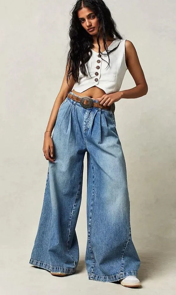 Free People We The Free Equinox Denim Trousers - Image 7
