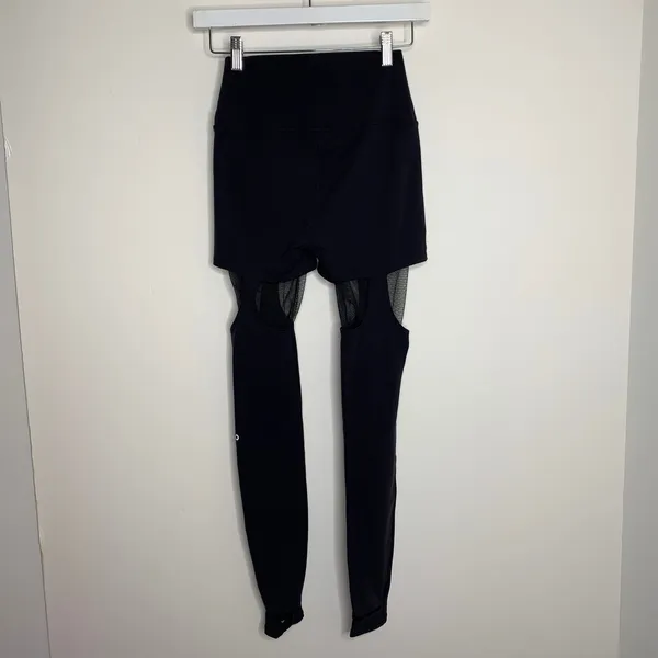 Alo Yoga High-Waist Ignite Leggings Womens Black Athletic XS - Image 2