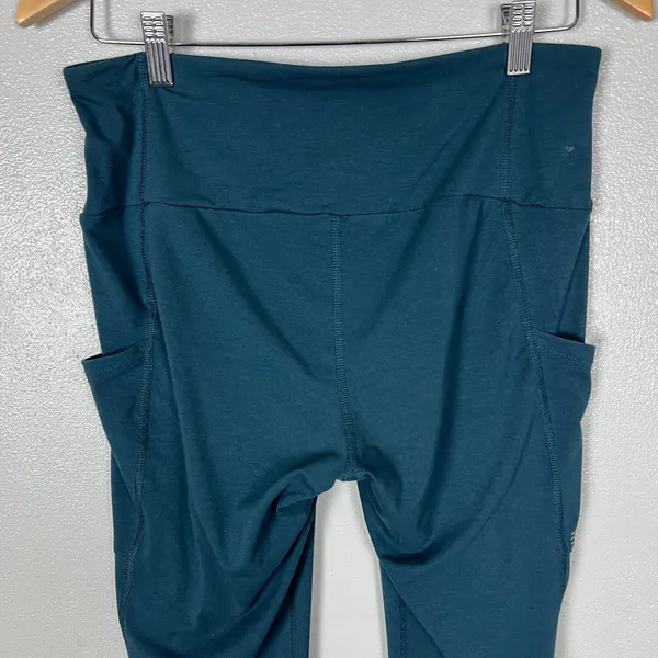 Free Fly All Day Pocket Leggings Womens Large Teal Ankle Solid Athleisure Active - Image 4