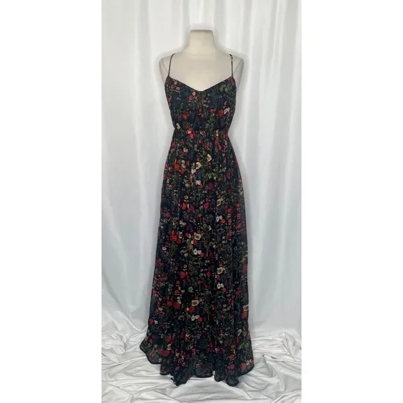 Anthropologie PAYAL JAIN Massima Pleated Floral‎ Maxi Dress Romantic Small - Image 2