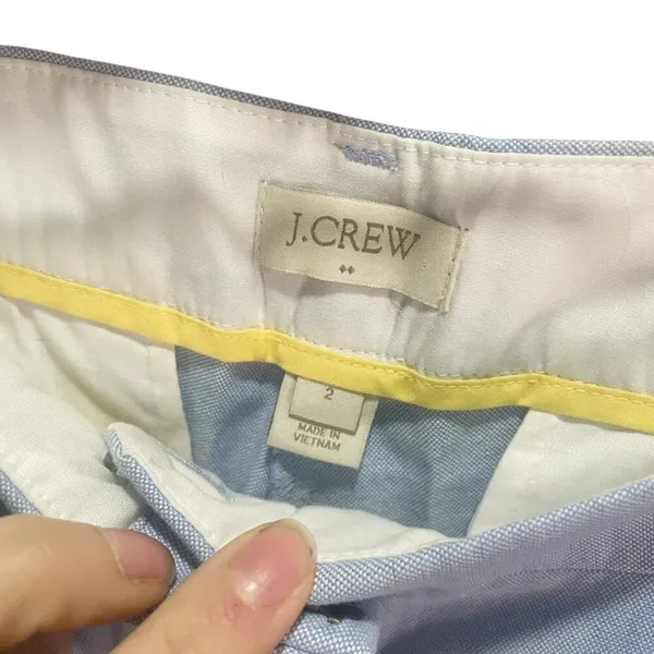 J Crew Womens Light Blue Cotton Cropped‎ Chino Pants 2 Career - Image 4