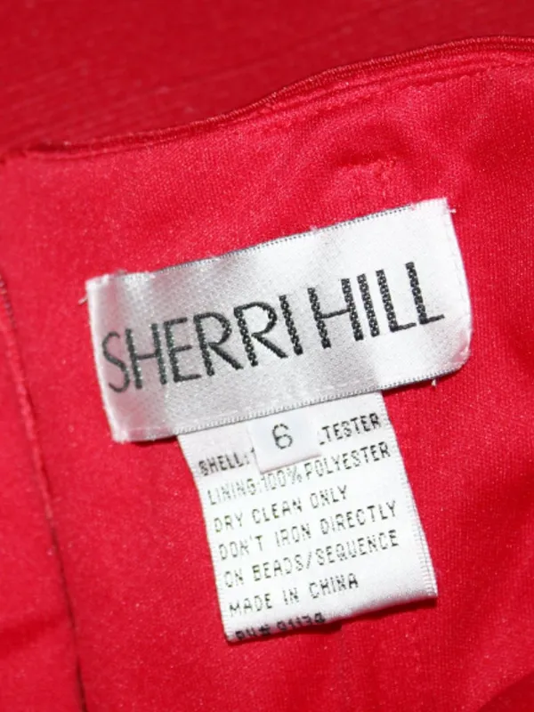 Sherri Hill 2009 Prom Style bodycon cocktail Red Dress Size 6 - Image 7