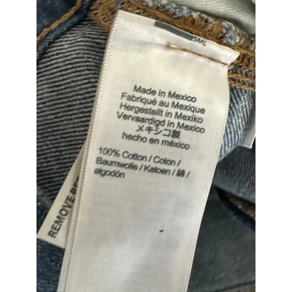Madewell The Perfect Jean Short Blue 100% Cotton Raw Hem Womens Size 24 HighRise - Image 9
