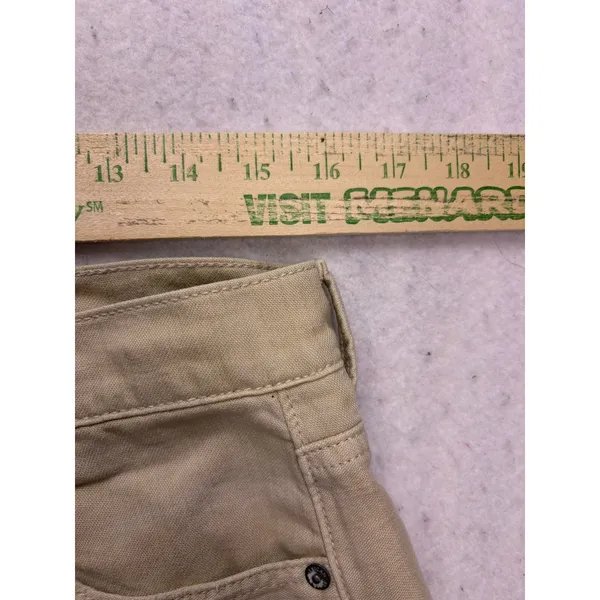 American Eagle Highest Rise Mom Short Women 12 Tan Distressed Raw Hem Casual - Image 7
