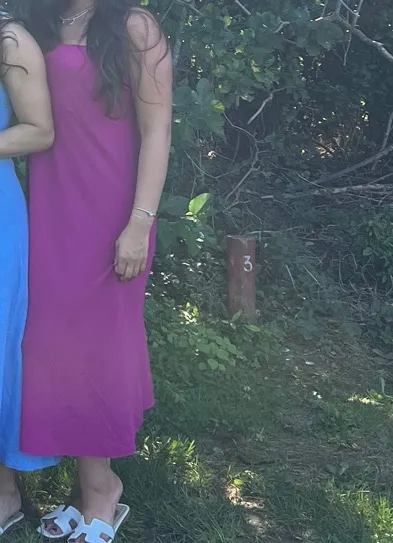 Strapless Maxi Dress Purple Size L - Image 3