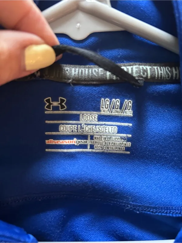 Under Armour Royal Blue Full-Zip Performance Jacket, Large - Image 3