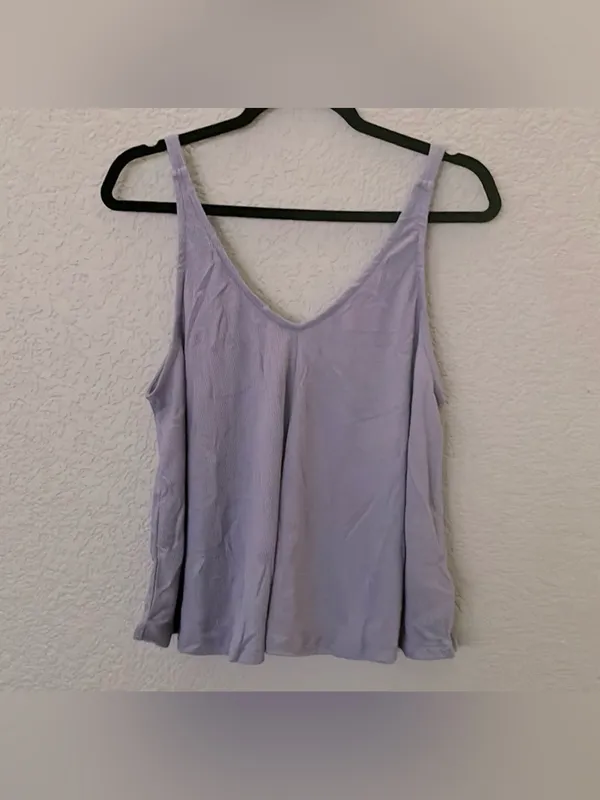 Free People NWT Dani Tank Top Dusty Iris Color Size M - Image 3