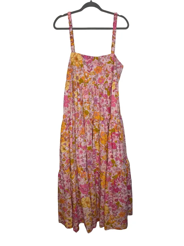 🌸 Free People Park Slope Floral Maxi Dress Medium Boho Tiered Cottagecore 🌸 - Image 2