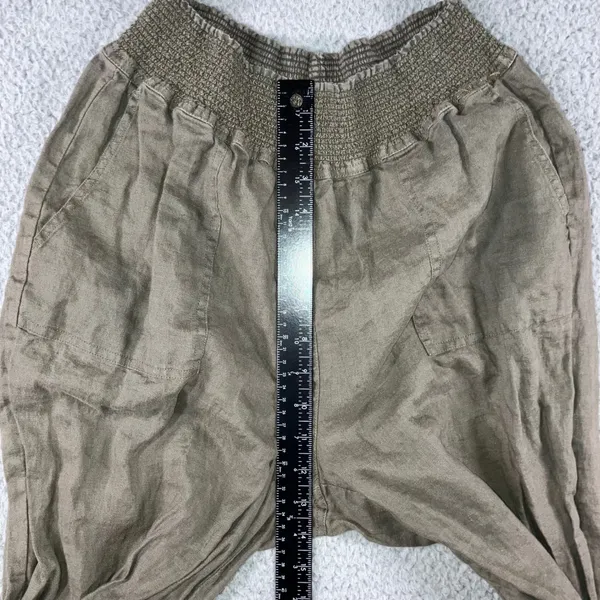 Magaschoni Wide Leg Linen Pants Women Large Pull On Elastic Waist‎ Boho Travel - Image 4