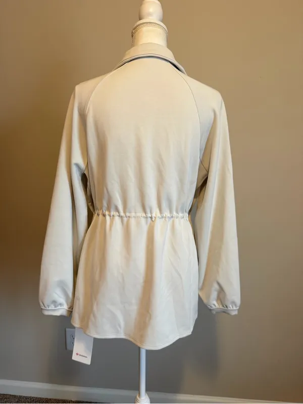 NWT Lululemon Softstreme Cinch-Waist Full-Zip Jacket size medium color bone - Image 11