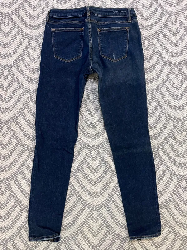 VIGOSS Women’s Jagger Distressed Classic Fit Skinny Blue Denim Jeans 28 - Image 4