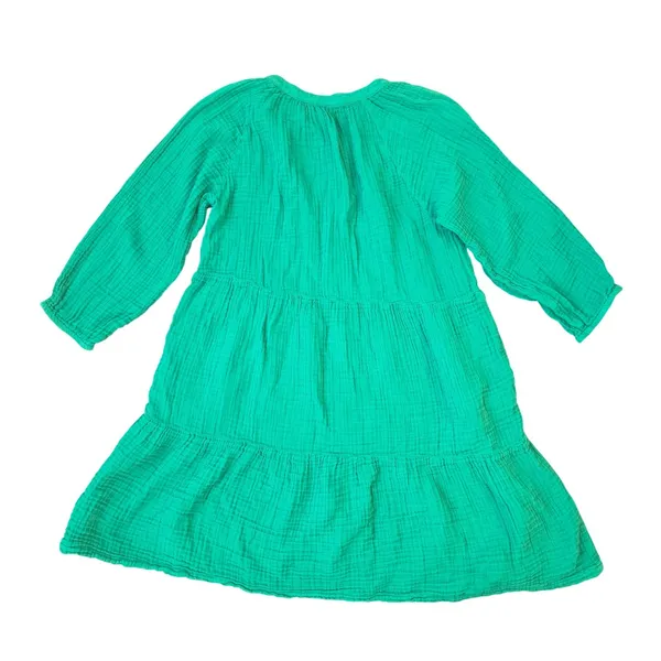 Michael Stars Green Double Gauze Cotton‎ Tiered Mini Dress Pockets DGZ012 Medium - Image 8