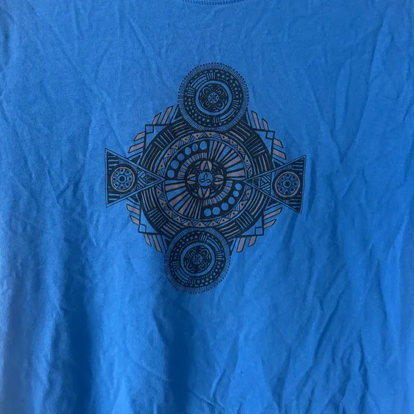 PrAna Blue T-Shirt Size Medium 100% Organic Cotton - Image 2