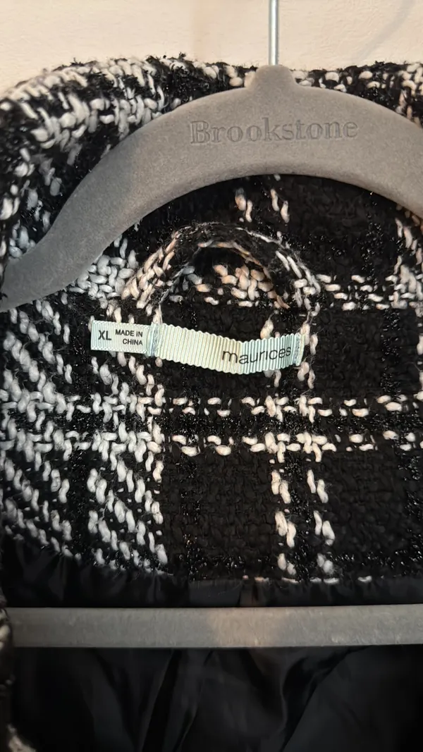 Maurice’s Black & White Peacoat - Image 3
