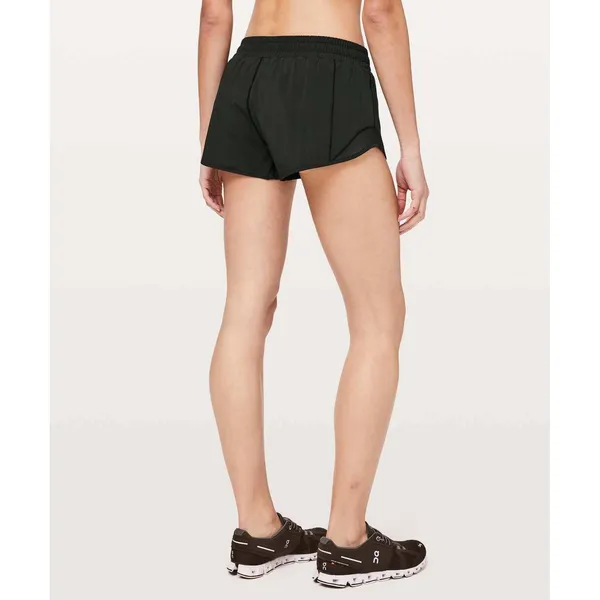 Lululemon Hotty Hot Short II 2.5 Black Running Shorts Womens Size 14 NW7ARK - Image 2