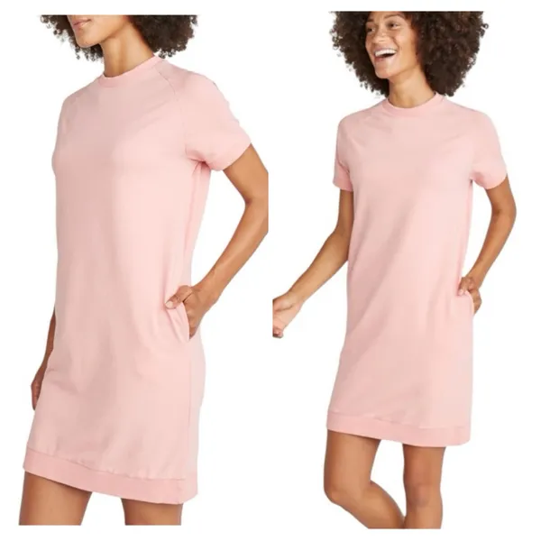 Marine Layer Cassidy Sweatshirt Mini Dress Size Medium Vintage Peach Preppy - Image 3