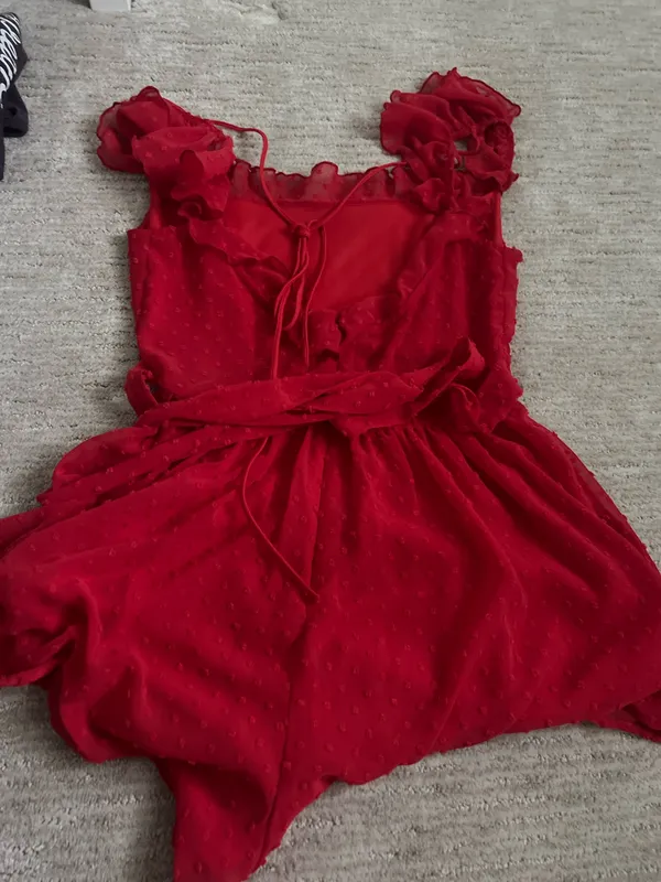 Lucy in the Sky Romper Red - Image 2