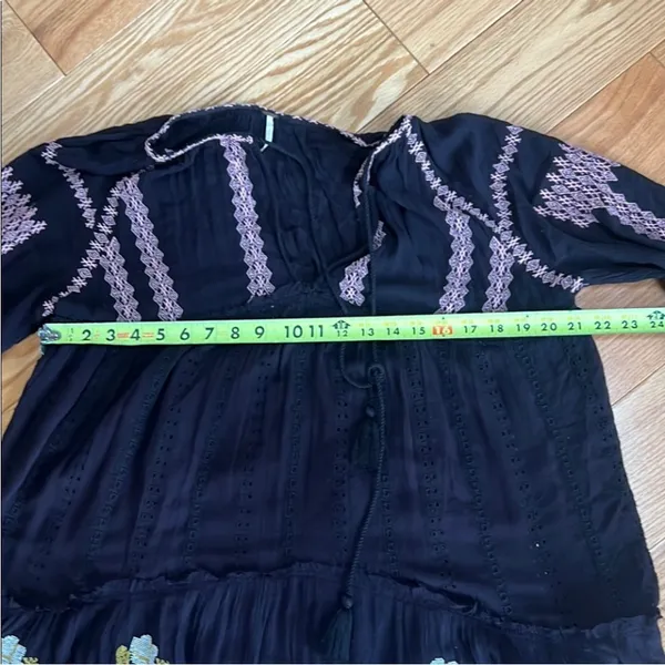 Free People Black Tunic with Pink Accents - Image 6