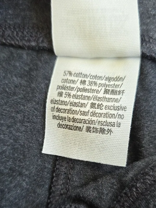 PINK Victoria’s Secret Elastic Waistband Leggings Charcoal Gray Large - Image 4