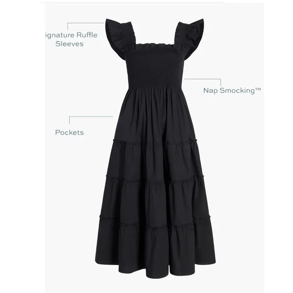 Hill House The Ellie Nap Dress in Black - Image 3