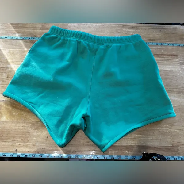 1019. Fear of God Essentials Fleece Running Short 'Mint Leaf' men sz large - Image 2