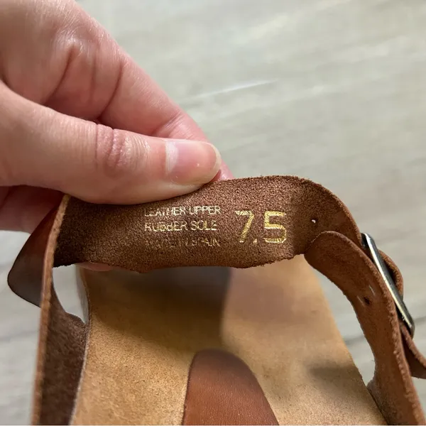 Yokono Made in Spain Ibiza Brown T-Strap Leather Sandals Size 7.5 - Image 9