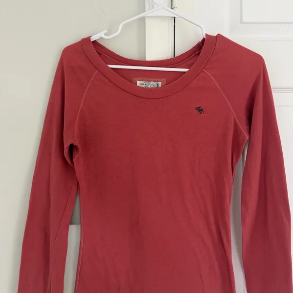 Vintage Abercrombie Fitch Pink Long Sleeve Shirt Babydoll M Y2K Coquette Bella - Image 2