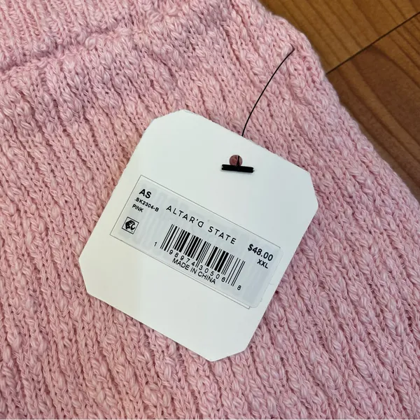 Altar’d State Lana High Rise Pink Pull-On Sweater Knit Shorts NWT XXL Cotton - Image 6