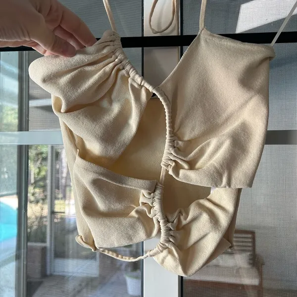 ZARA cutout halter crop Tube top - Image 4