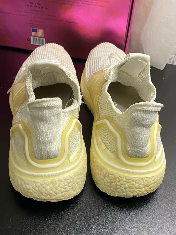 Adidas UltraBoost Triple White Running Shoes Sneakers Mens Size 10 - Image 3