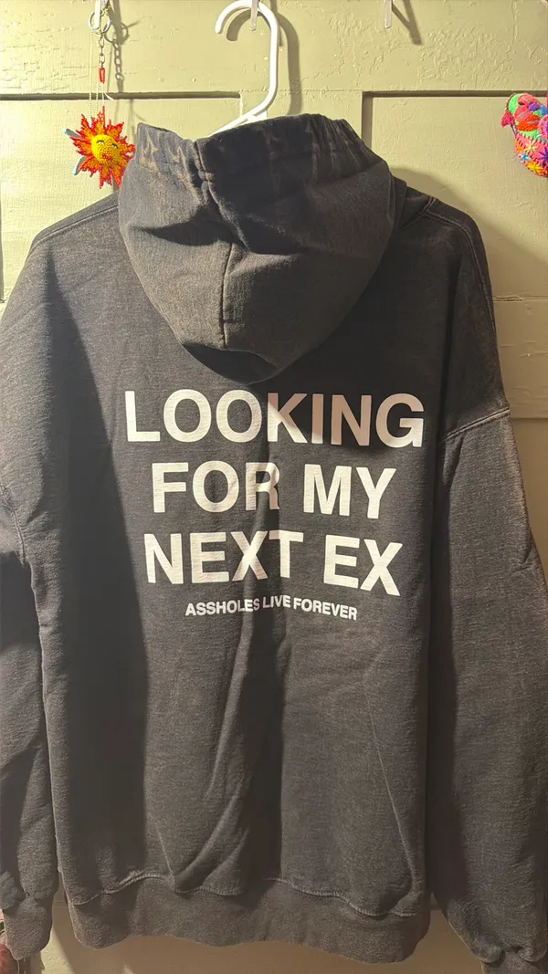 assholes live forever hoodie Gray Size XL - Image 3