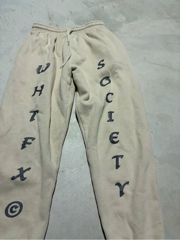 White fox Society Cream Sweatpants joggers XS - Image 4
