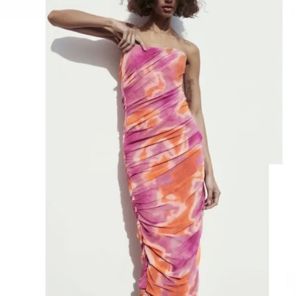 Zara‎ Print Dress With Tulle - Image 7
