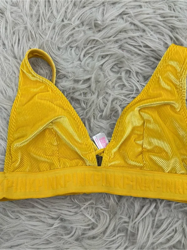 Victoria's Secret Pink Two Piece Bra Bundle Size Medium Floral Velvet - Image 7