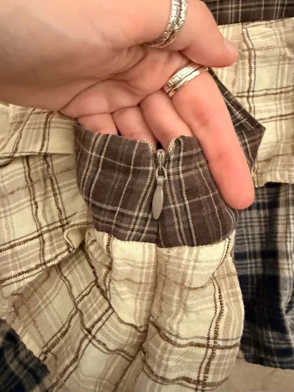 Edikted Plaid Tiered Micro Skort - Image 5