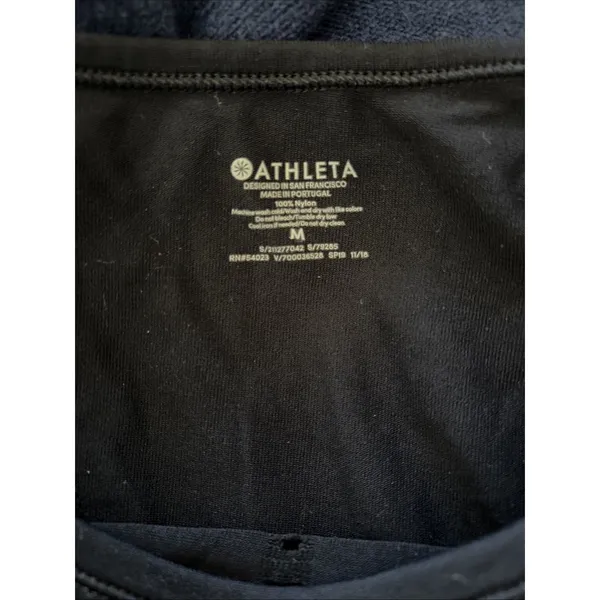 Athleta‎ Essence Split Back Tank Womens Size M Black Activewear Yoga Nylon Gym - Image 4