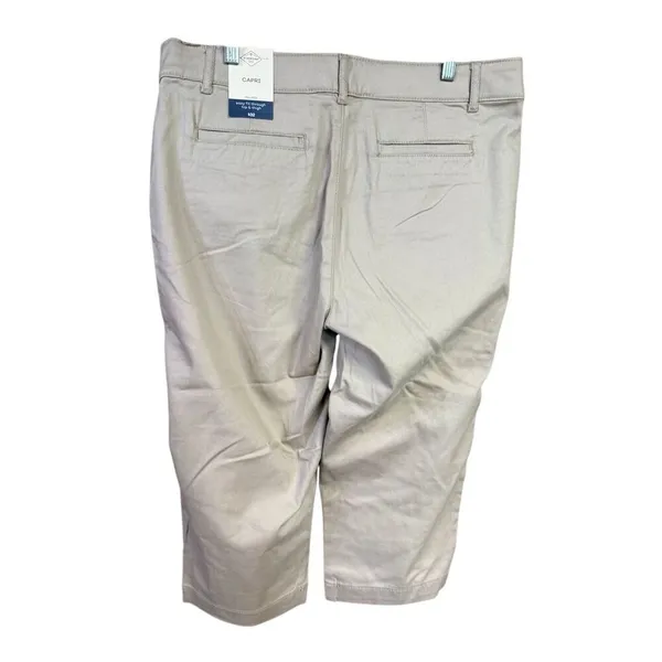 St. John’s Bay Capris- Khaki/ Mid Rise/Sz 14 NWT - Image 4