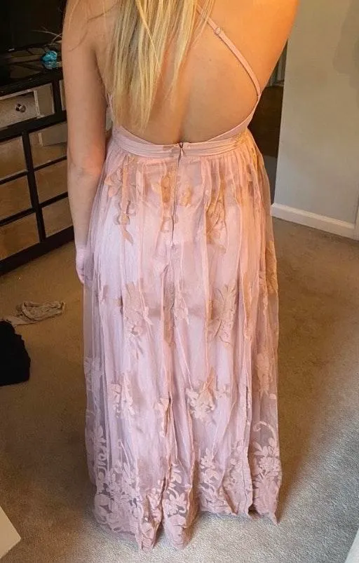 long maxi mauve dress Pink - Image 3