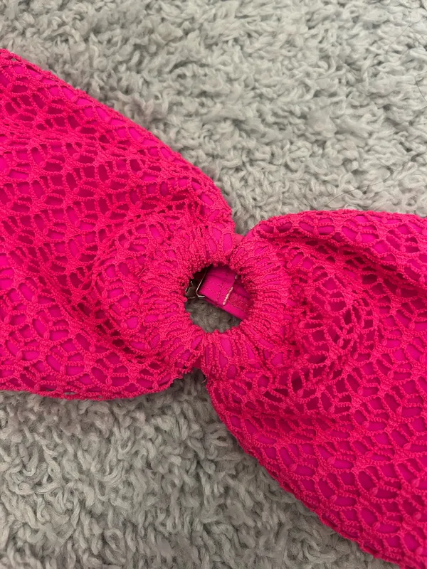 SheIn Hot pink strapless bikini - Image 2